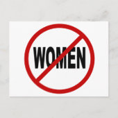 Hate Women/No Women Allowed Sign Statement Briefkaart (Voorkant)