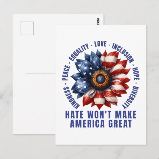 Hate Won maakt Amerika niet geweldig Briefkaart (Voorkant / Achterkant)