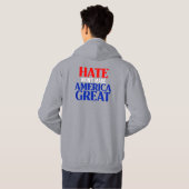 Hate Won maakt Amerika niet geweldig Hoodie (Achterkant volledig)