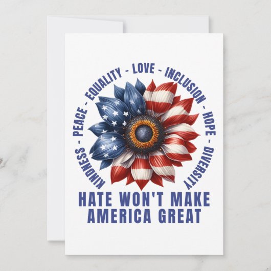 Hate Won maakt Amerika niet geweldig Kaart (Voorkant)