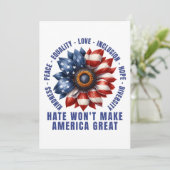 Hate Won maakt Amerika niet geweldig Kaart (Staand voorkant)