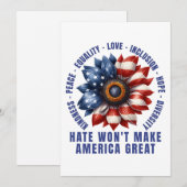 Hate Won maakt Amerika niet geweldig Kaart (Voorkant / Achterkant)