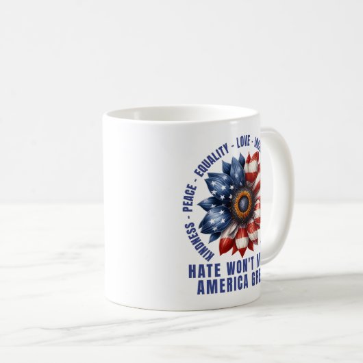 Hate Won maakt Amerika niet geweldig Koffiemok (Voorkant rechts)