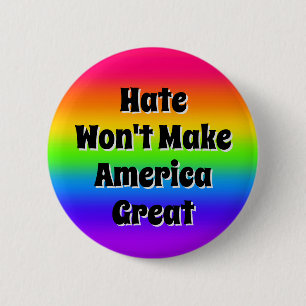 Hate Won maakt Amerika niet geweldig Ronde Button 5,7 Cm