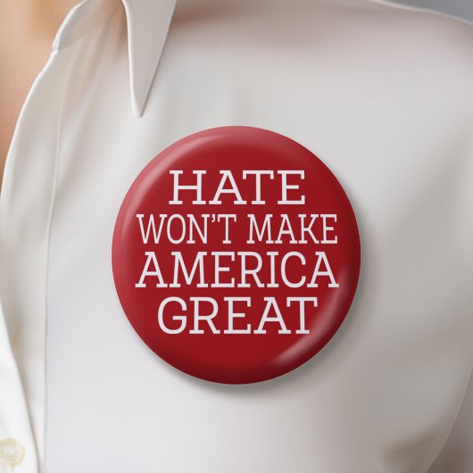 Hate Won maakt Amerika niet geweldig Ronde Button 5,7 Cm