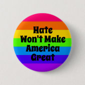 Hate Won maakt Amerika niet geweldig Ronde Button 5,7 Cm (Voorkant)
