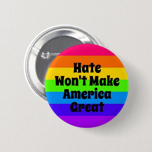 Hate Won maakt Amerika niet geweldig Ronde Button 5,7 Cm (Voorkant /achterkant)