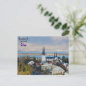 Háteigskirkja, Reykjavik, IJsland. Briefkaart (Staand voorkant)