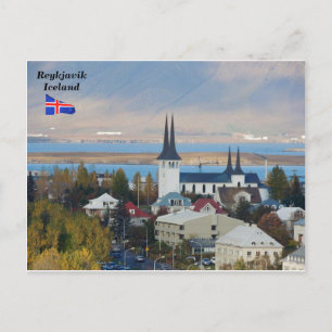 Háteigskirkja, Reykjavik, IJsland. Briefkaart