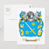 Hateley wapenschild (familiewapen) briefkaart (Voorkant / Achterkant)