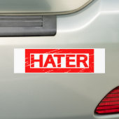 Hater Stamp Bumpersticker (Op auto)