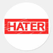 Hater Stamp Ronde Sticker (Voorkant)