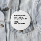 HATERS FEAR CHANGE RONDE BUTTON 4,0 CM (In situ)