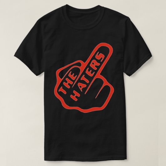 Haters Finger Red/Black Streetwear T-shirt (Design voorkant)