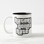 Haters gaan haten tweekleurige koffiemok (Links)