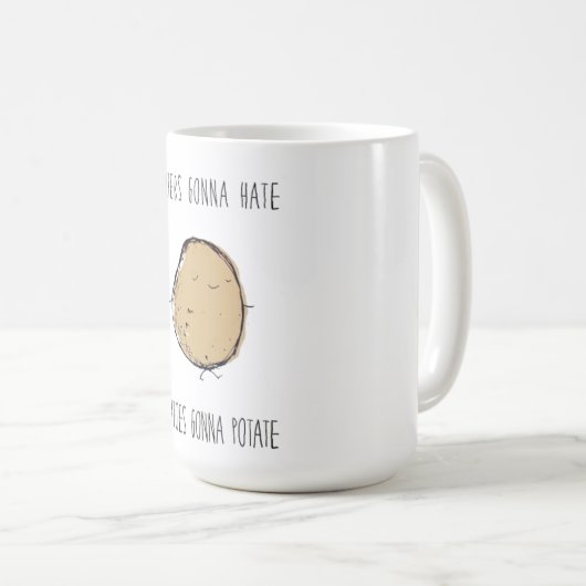 Haters gaan naar Hate.. Aardappelen Mok (Voorkant rechts)