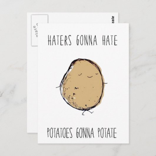 Haters Gonna Hate Briefkaart (Voorkant / Achterkant)