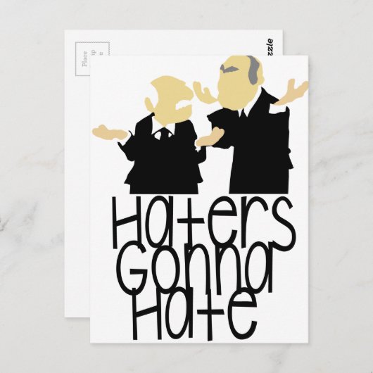 Haters Gonna Hate Briefkaart (Voorkant / Achterkant)