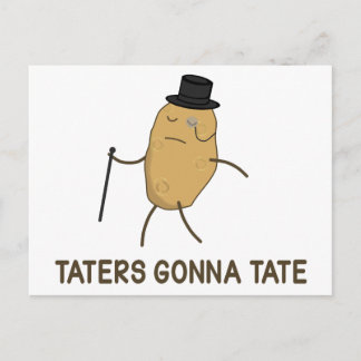Haters Gonna Hate en Taters Gonna Tate Briefkaart