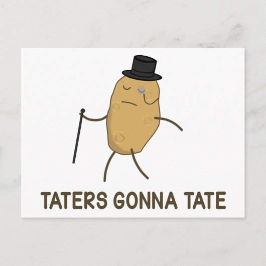 Haters Gonna Hate en Taters Gonna Tate Briefkaart (Voorkant)