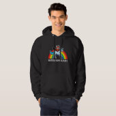 Haters Gonna Hate Funny Red Panda Riding Unicorn Hoodie (Voorkant volledig)