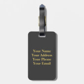 Haters Gonna Hate Gold Glitter Grunge Chalkboard Bagagelabel (Achterkant verticaal)