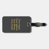 Haters Gonna Hate Gold Glitter Grunge Chalkboard Bagagelabel (Achterkant horizontaal)