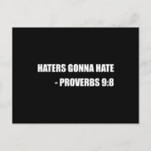 Haters Gonna Hate Proverbs Briefkaart (Voorkant)