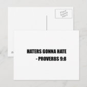 Haters Gonna Hate Proverbs Briefkaart (Voorkant / Achterkant)