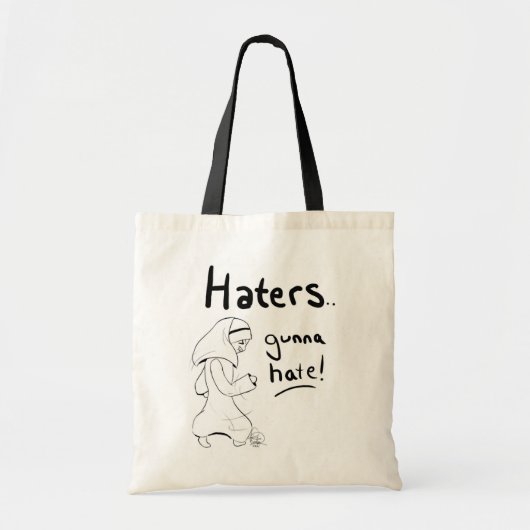 Haters Gunna Hate op mijn Hijab Tote Bag (Voorkant)