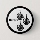 HATERS RONDE BUTTON 5,7 CM (Voorkant)