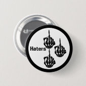 HATERS RONDE BUTTON 5,7 CM (Voorkant /achterkant)
