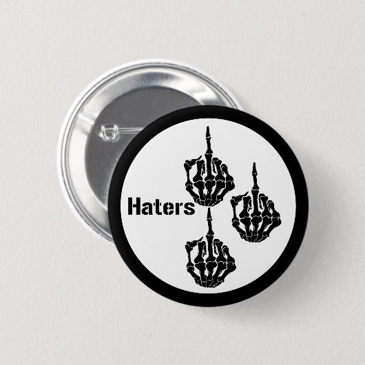 HATERS RONDE BUTTON 5,7 CM (Voorkant /achterkant)