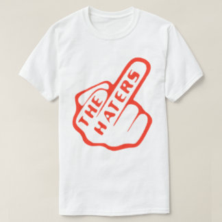 Haters Vinger Rood/Wit Urban Mode T-shirt