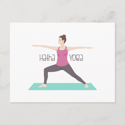 Hatha Yoga Briefkaart (Voorkant)