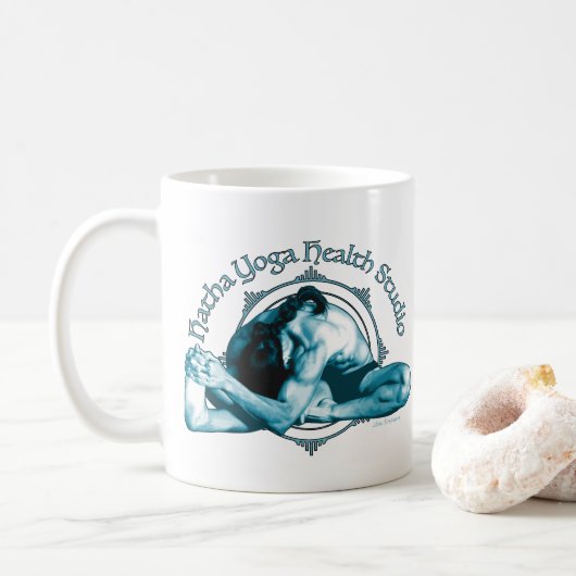 Hatha Yoga Gezondheidsstudio Koffiemok (Met donut)