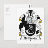 Hathaway Family Crest Briefkaart (Voorkant / Achterkant)