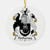 Hathaway Family Crest Keramisch Ornament (Voorkant)