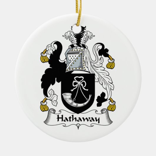 Hathaway Family Crest Keramisch Ornament (Voorkant)