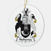 Hathaway Family Crest Keramisch Ornament (Links)