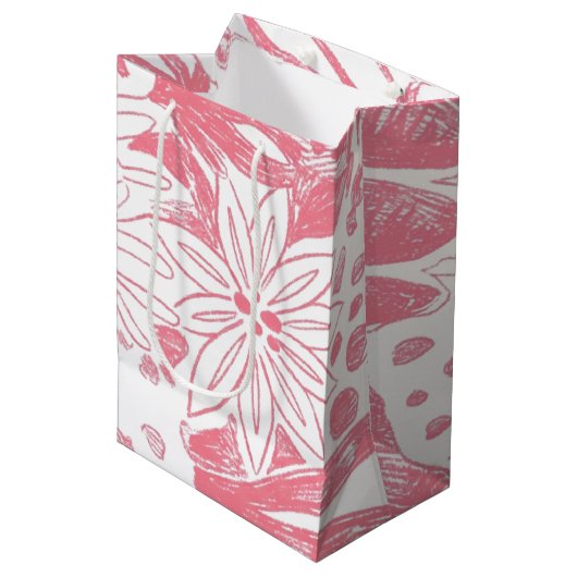 HATHOR Coral Bloemencadeautasche Medium Cadeauzakje (Voorkant Gekanteld)