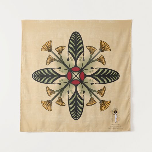 Hathor, de Golden One Tapestry Wandkleed (Voorkant)