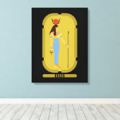Hathor Egyptian Ancient Goddess Canvas print (Insitu (Houten vloer))