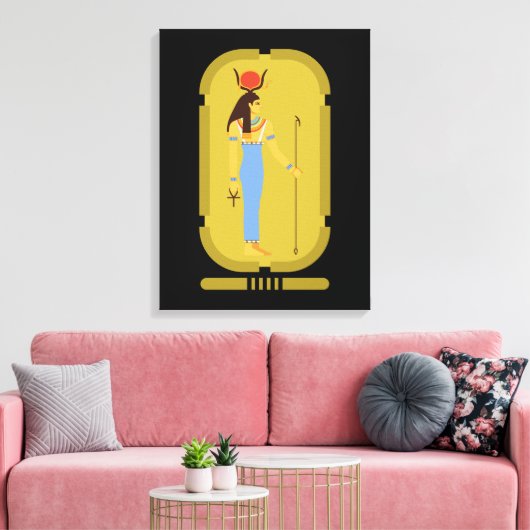 Hathor Egyptian Ancient Goddess Canvas print (Insitu (Woonkamer))