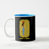 Hathor Egyptian Goddess Tweekleurige Koffiemok (Links)