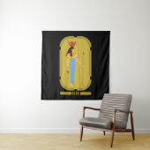 Hathor Egyptian Goddess Wandkleed (In situ)