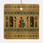 Hathor Egyptian Ornament op papyrus (Achterkant)