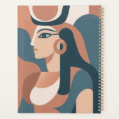 Hathor Egyptische Godin Abstracte Art Planner (Achterkant)