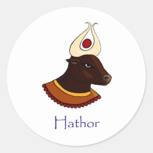 Hathor - Egyptische godin uit de oudheid Ronde Sticker