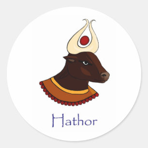 Hathor - Egyptische godin uit de oudheid Ronde Sticker